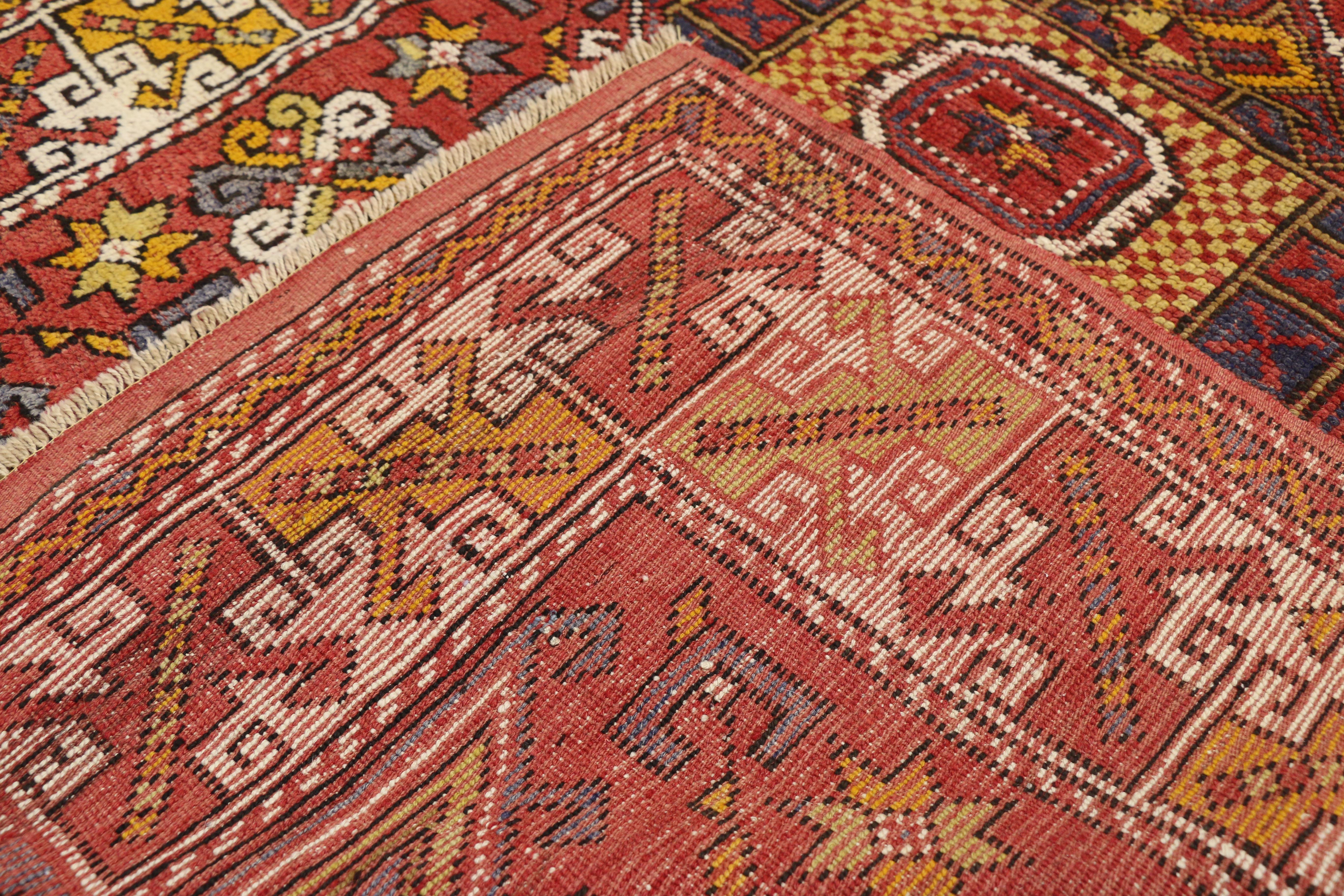 20th Century Vintage Turkish Oushak Accent Rug for Entry, Kitchen, Foyer or Bathroom For Sale