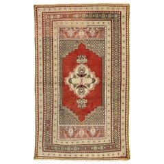 Retro Turkish Oushak Accent Rug for Kitchen, Foyer, Bathroom or Entry Rug