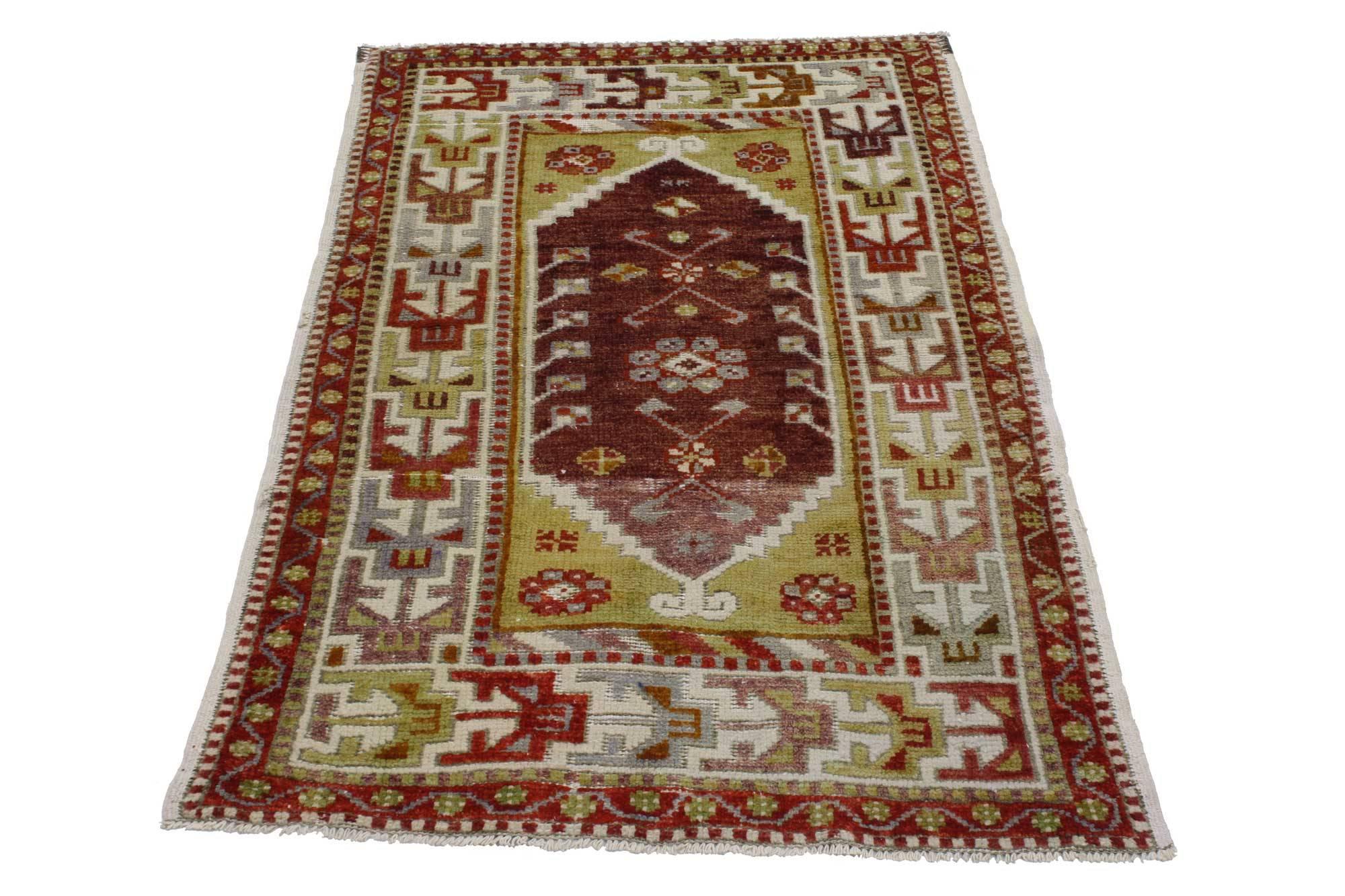 Tapis turc Yuntdag Oushak des années 1970 avec style moderne Bon état - En vente à Dallas, TX