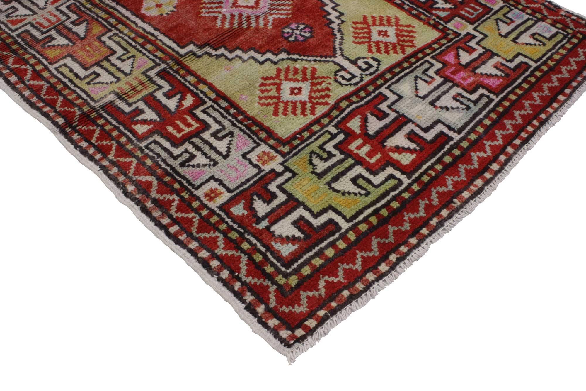 Alfombra turca Oushak de colores de los años 70 Turco en venta