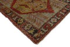 Vintage Turkish Oushak Accent Rug with Traditional Modern Style