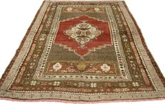 Vintage Turkish Oushak Accent Rug with Traditional Style, Entry or Foyer Rug