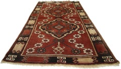 Vintage Turkish Oushak Accent Rug with Tribal Design