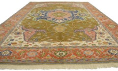 Vintage Turkish Oushak Anatolian Rug with Retro Bohemian Mediterranean Style