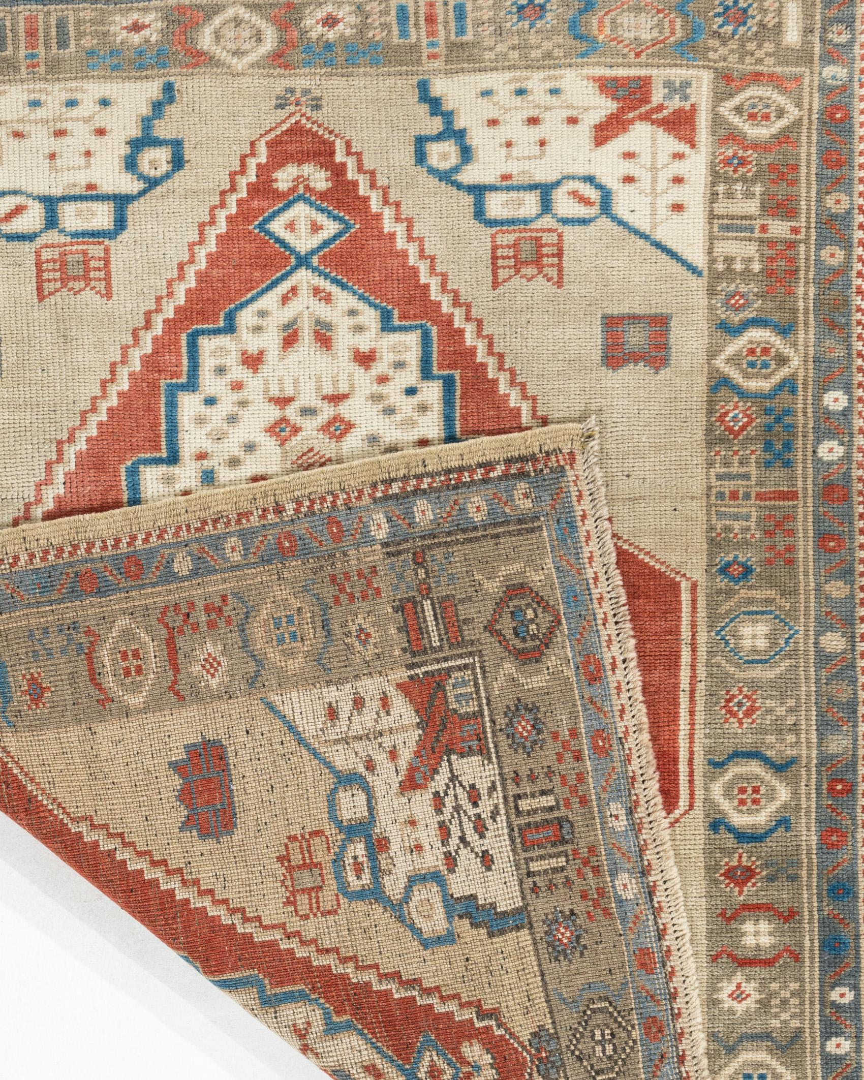 Türkischer Oushak-Teppich im Vintage-Look  2''11 x 3''9 (Handgewebt) im Angebot