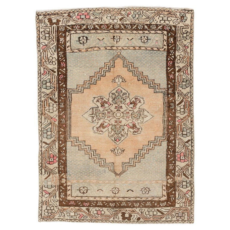 Vintage Turkish Oushak Area Rug 2'9 x 3'9 For Sale at 1stDibs