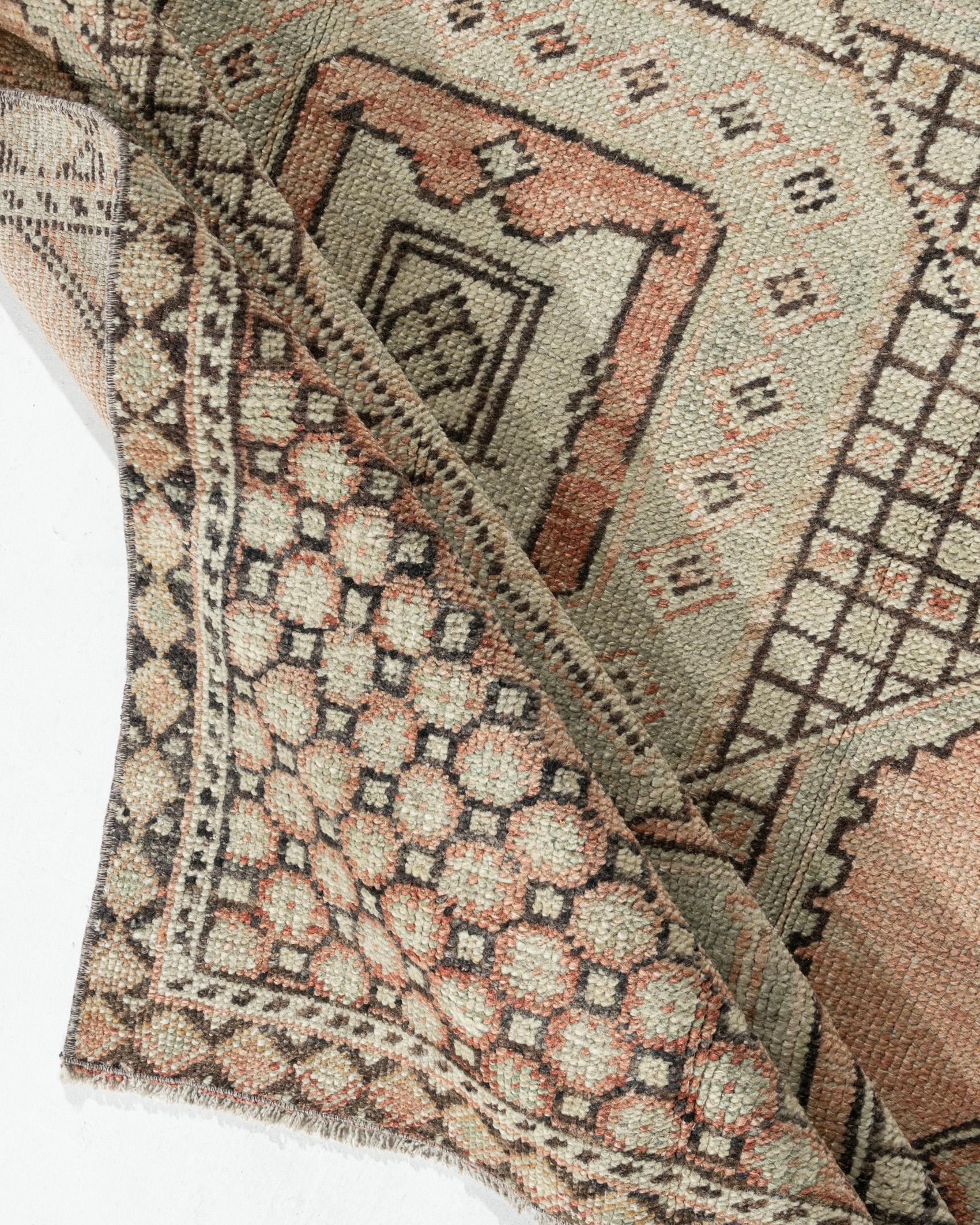 Turco Tappeto vintage turco Oushak, 3'7 X 5'8 in vendita