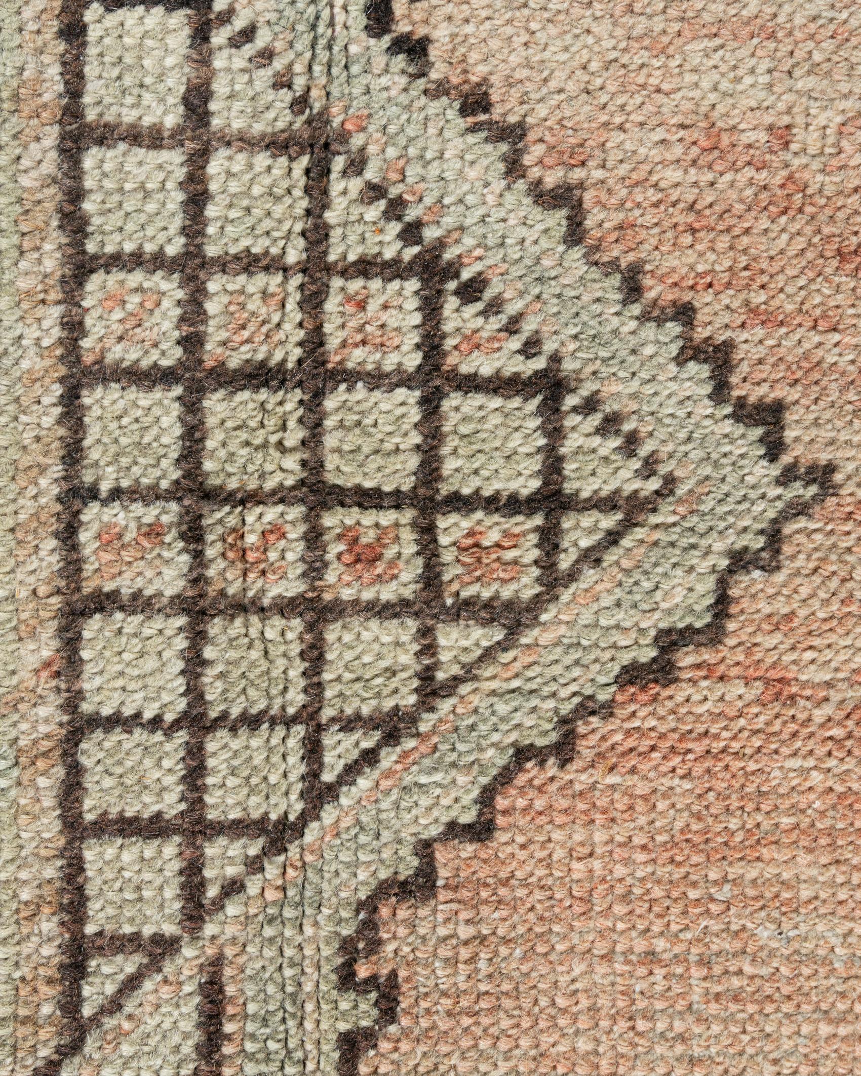 Lana Tappeto vintage turco Oushak, 3'7 X 5'8 in vendita