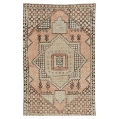 Alfombra Turca Vintage Oushak, 3'7 X 5'8