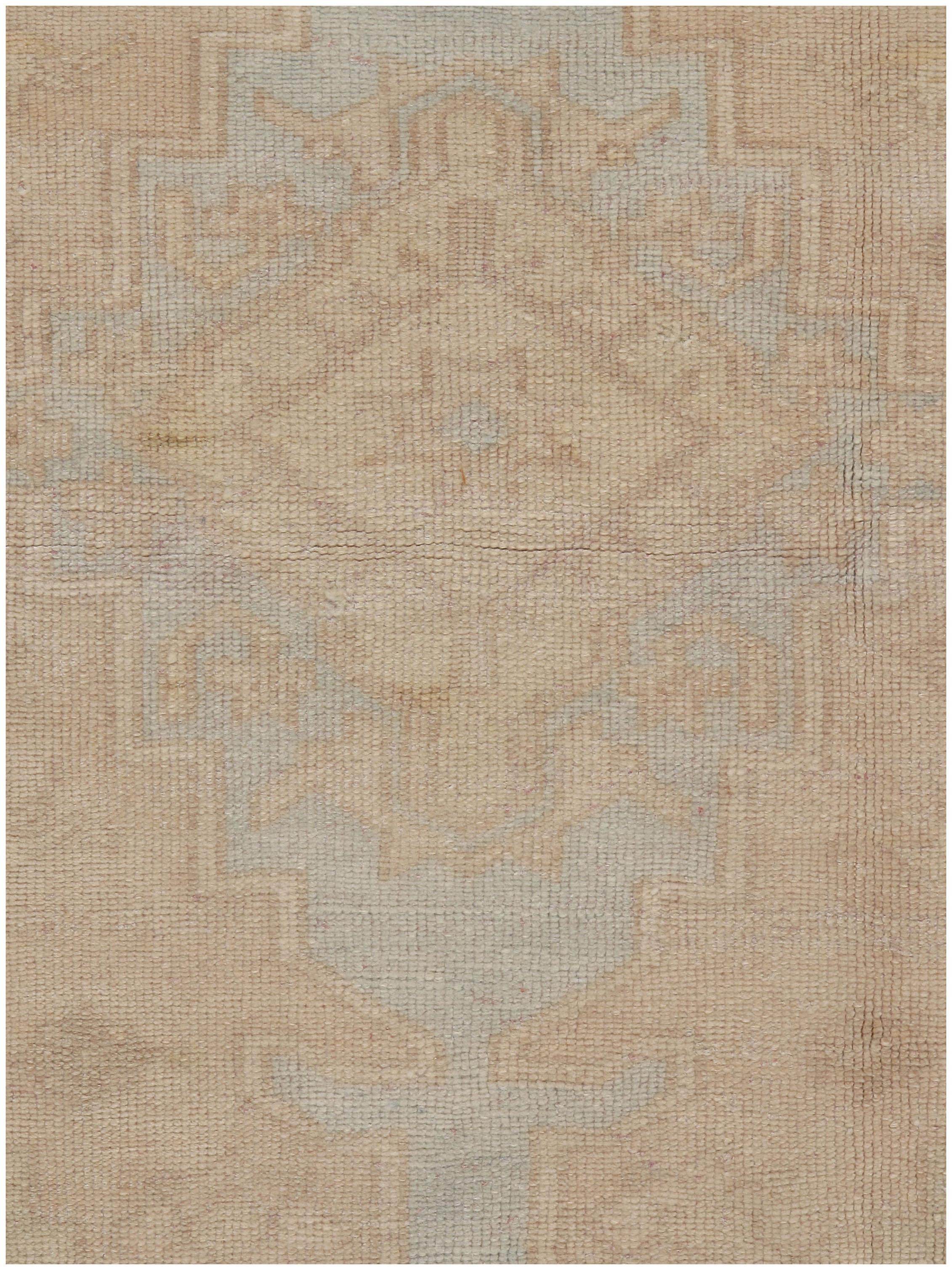Hand-Woven Vintage Turkish Oushak Area Rug  4'3 x 5'3 For Sale