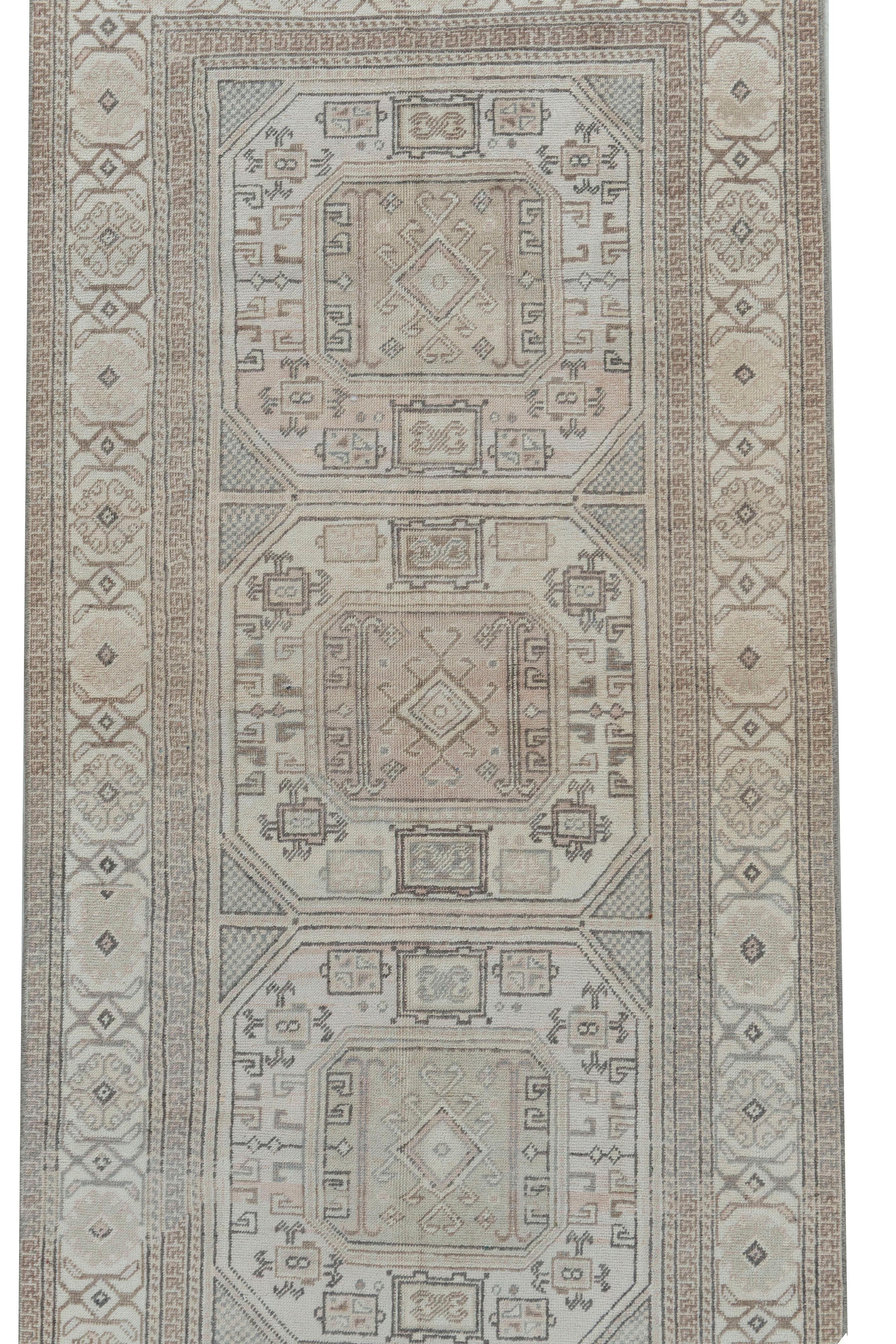 2' X 6 Vintage Turkish Oushak Area Rug. These attractive rugs are suitable for a wide variety of places, but the significant effect of Oushaks is that they bring space together, making it cozy and warm. The artistic technique of weaving Oushak's