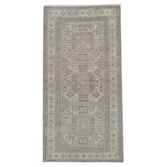 Tapis turc Oushak vintage ivoire taupe