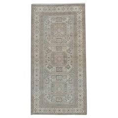 Tapis turc Oushak vintage ivoire taupe