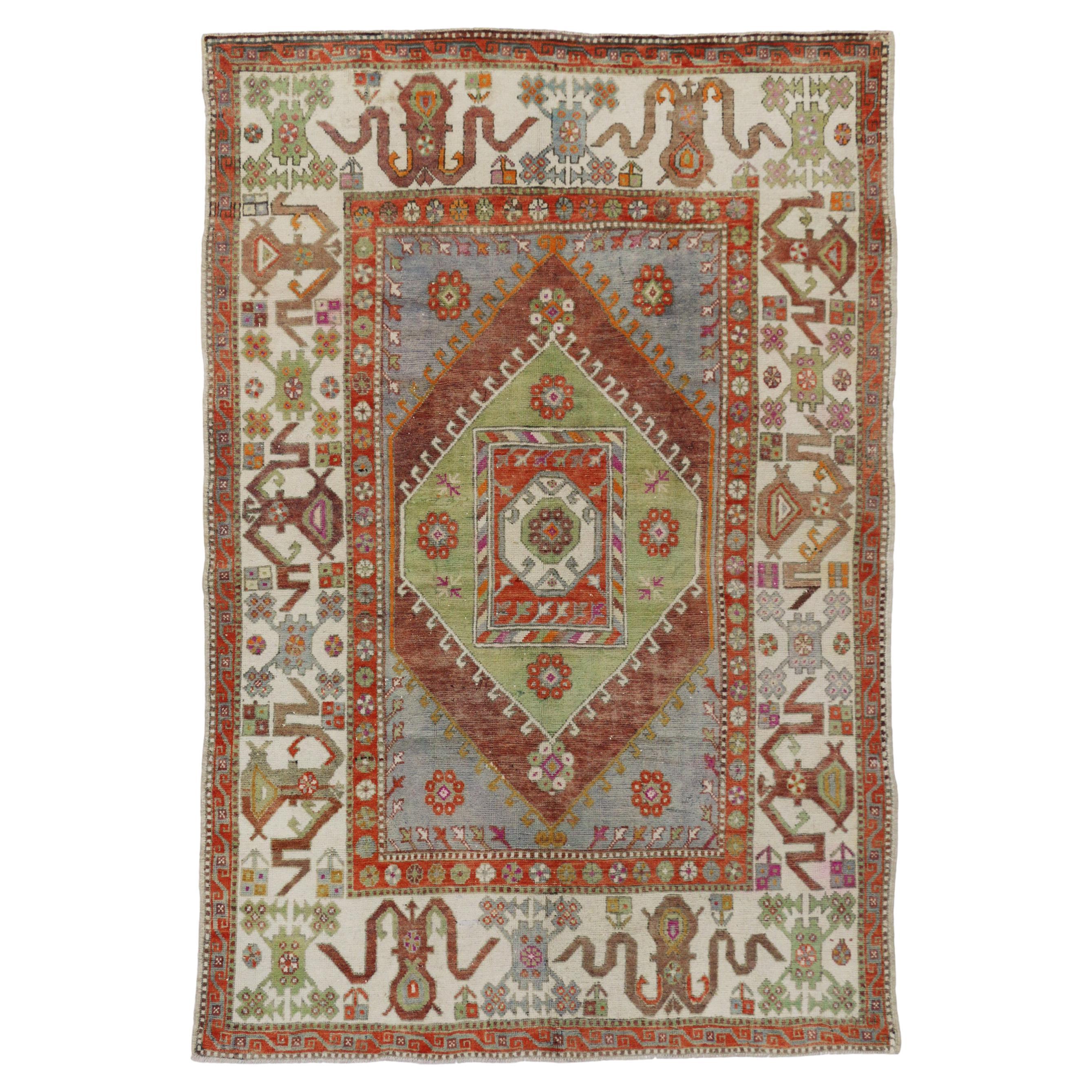 Vintage Anatolian Turkish Rug For Sale at 1stDibs