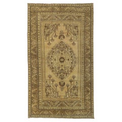 Retro Turkish Oushak Gallery Rug with Modern Style