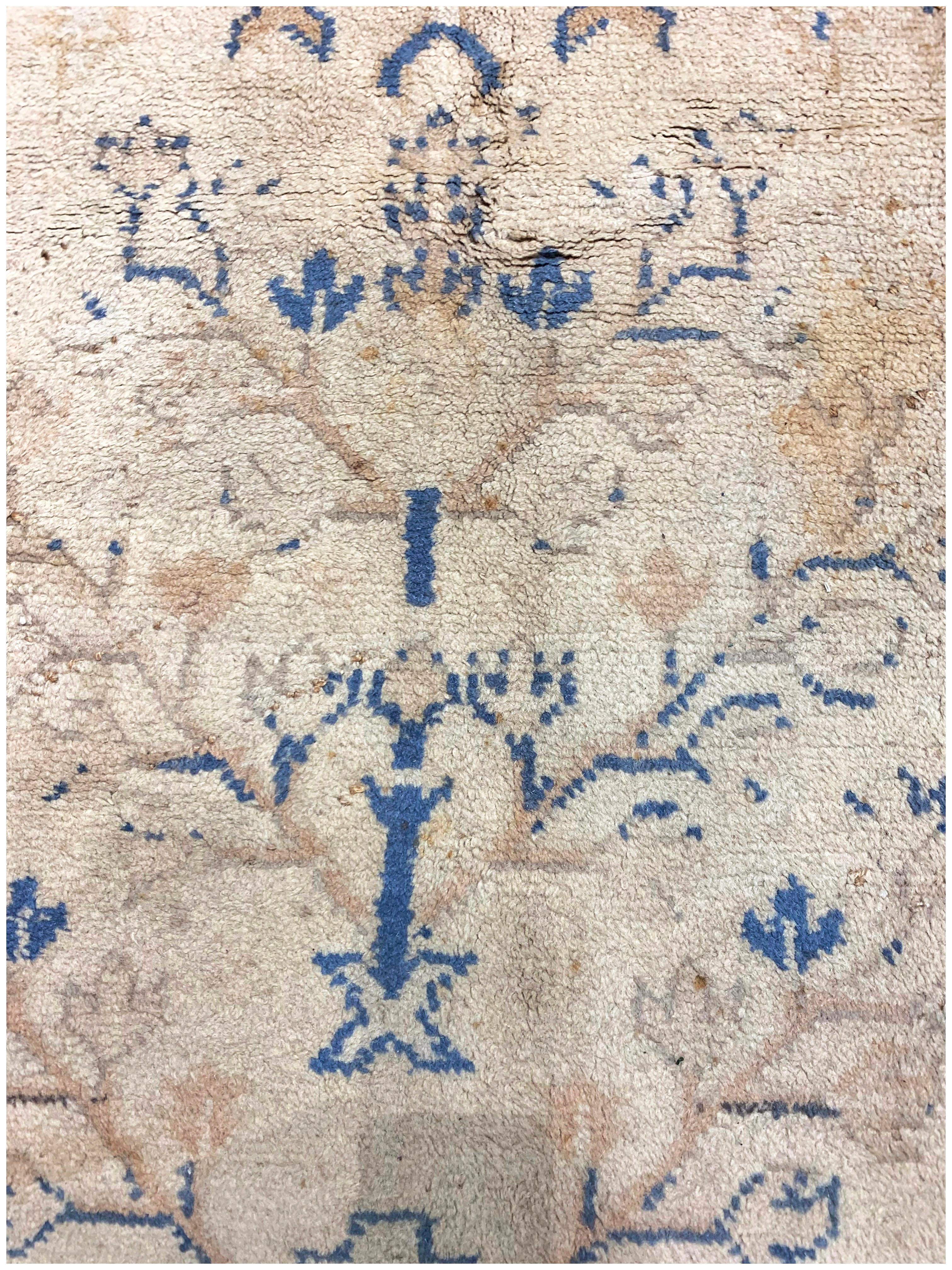 Wool Vintage Turkish Oushak Carpet  9'8 x 14'10 For Sale