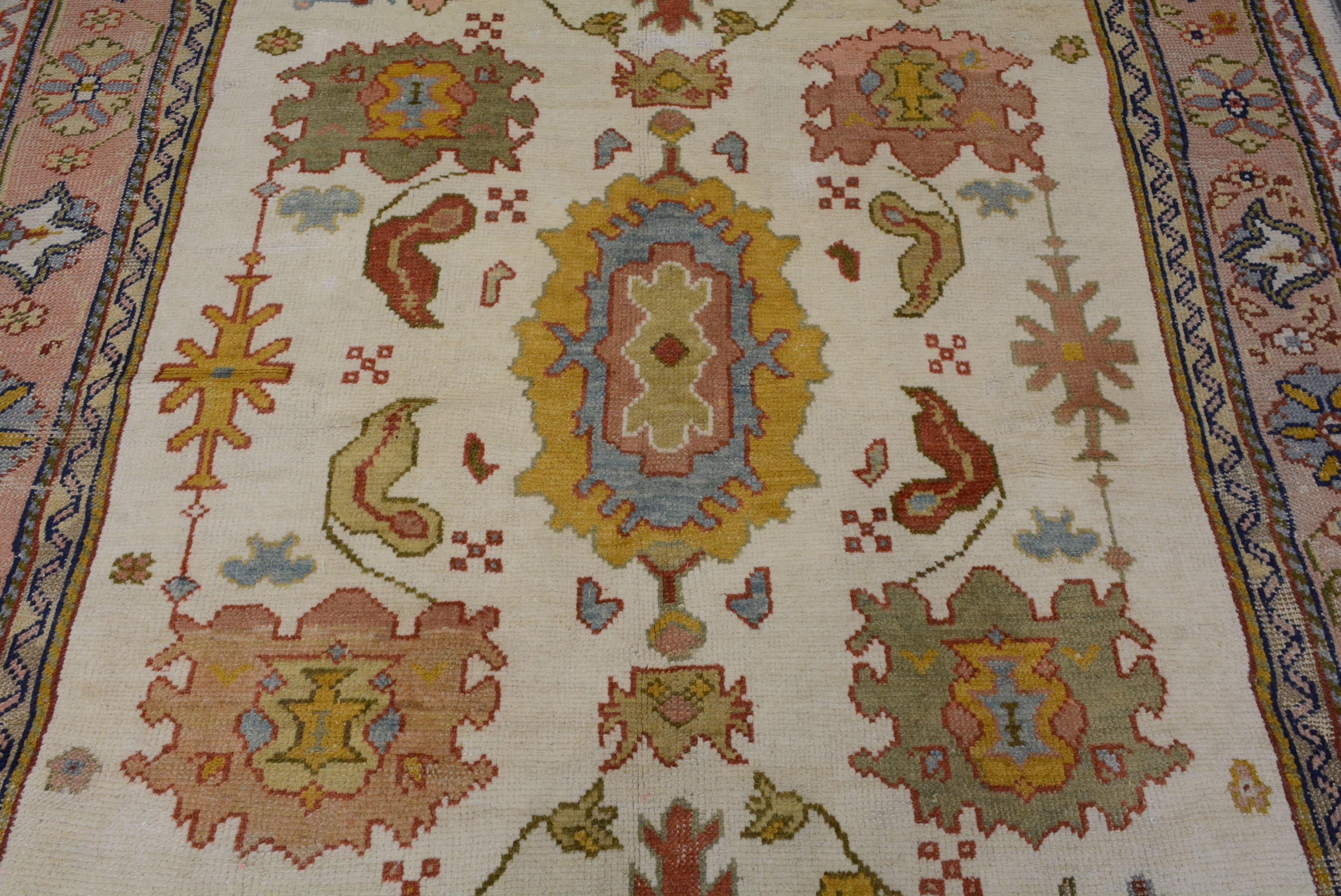 Oushak carpets are named after the large town in western Anatolia (Turkey) where they were woven. This town has been a major weaving center for rug production since the reign of the Ottoman Empire (July, 1299 – October, 1923) up to the current day.