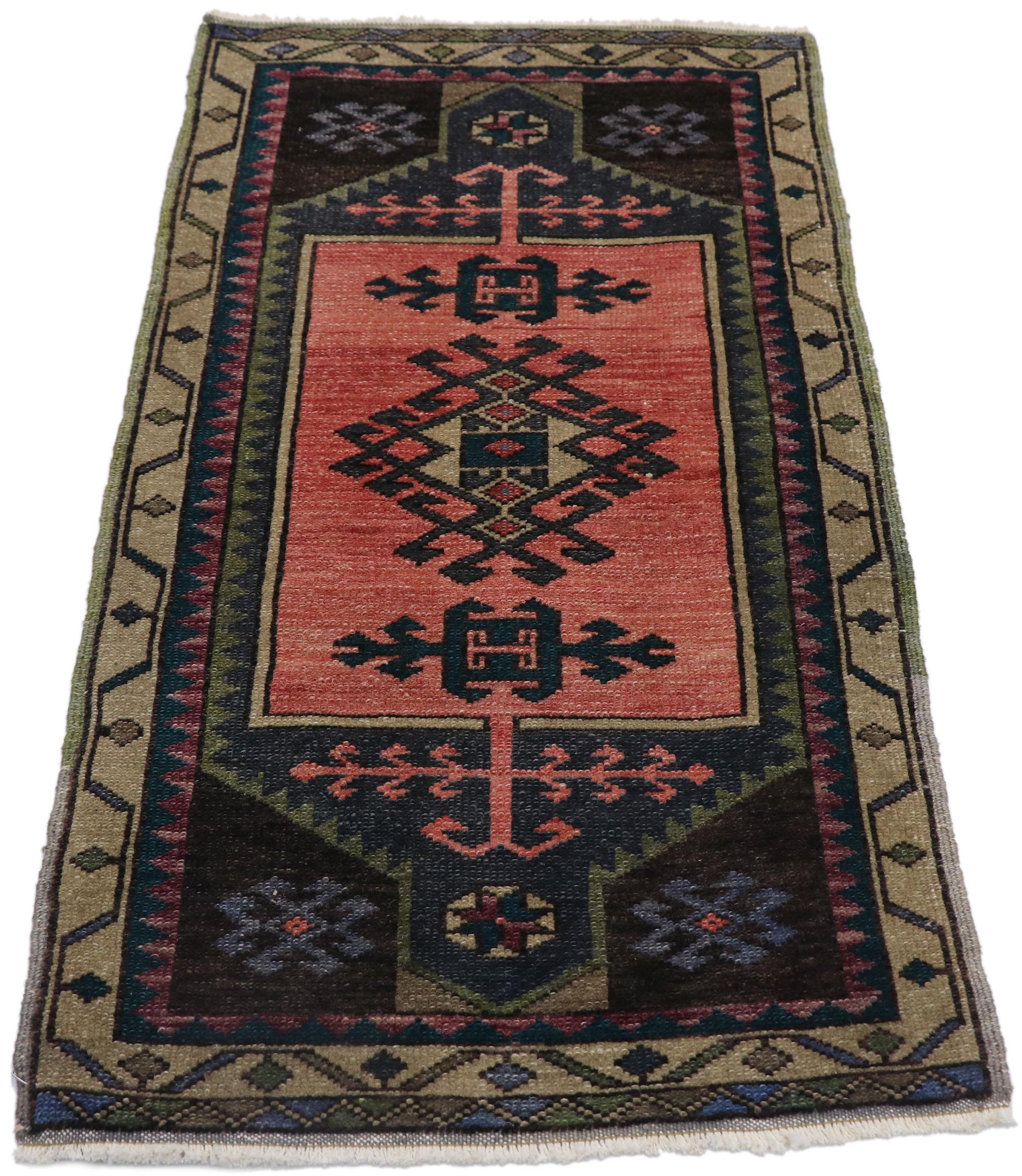 Türkischer Oushak-Teppich, Vintage (Handgeknüpft) im Angebot