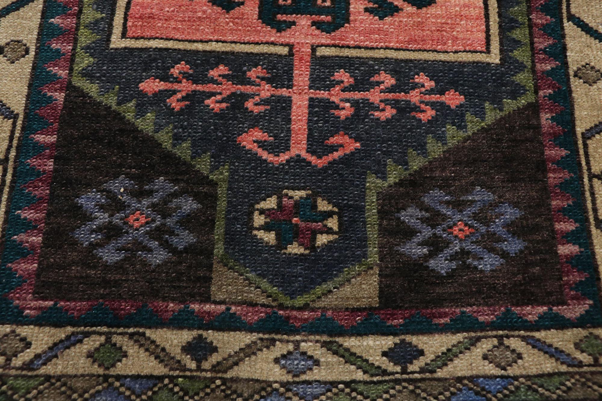 Türkischer Oushak-Teppich, Vintage im Zustand „Gut“ im Angebot in Dallas, TX