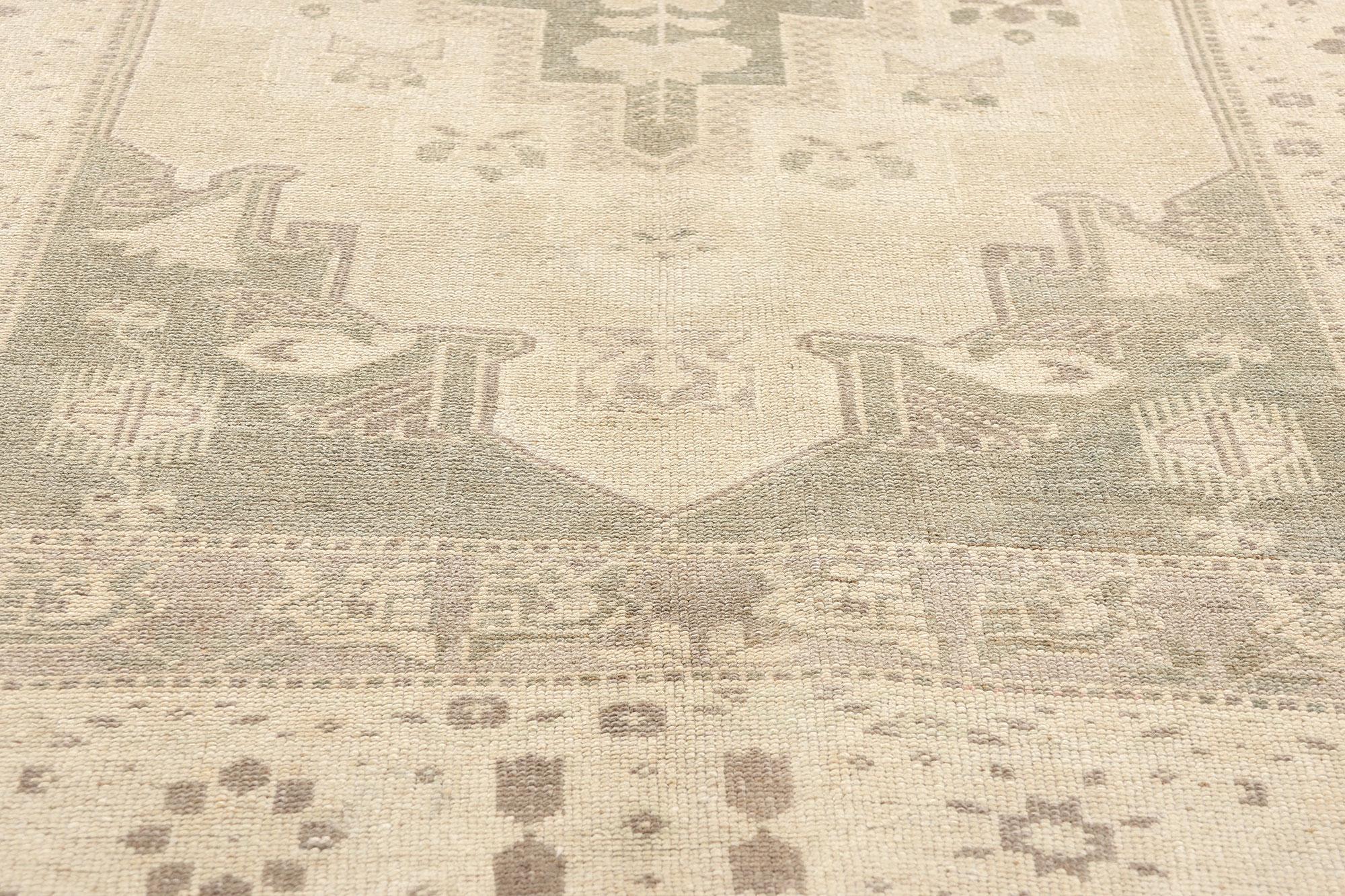 20th Century Vintage Turkish Oushak Carpet  For Sale