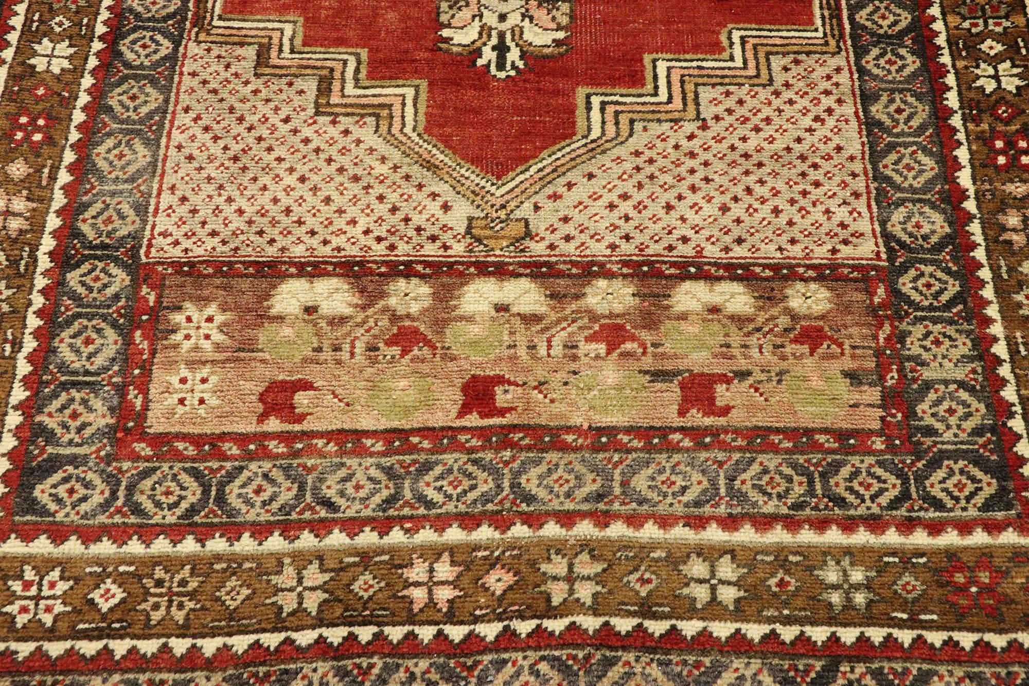 Türkischer Oushak-Teppich, Vintage (20. Jahrhundert) im Angebot
