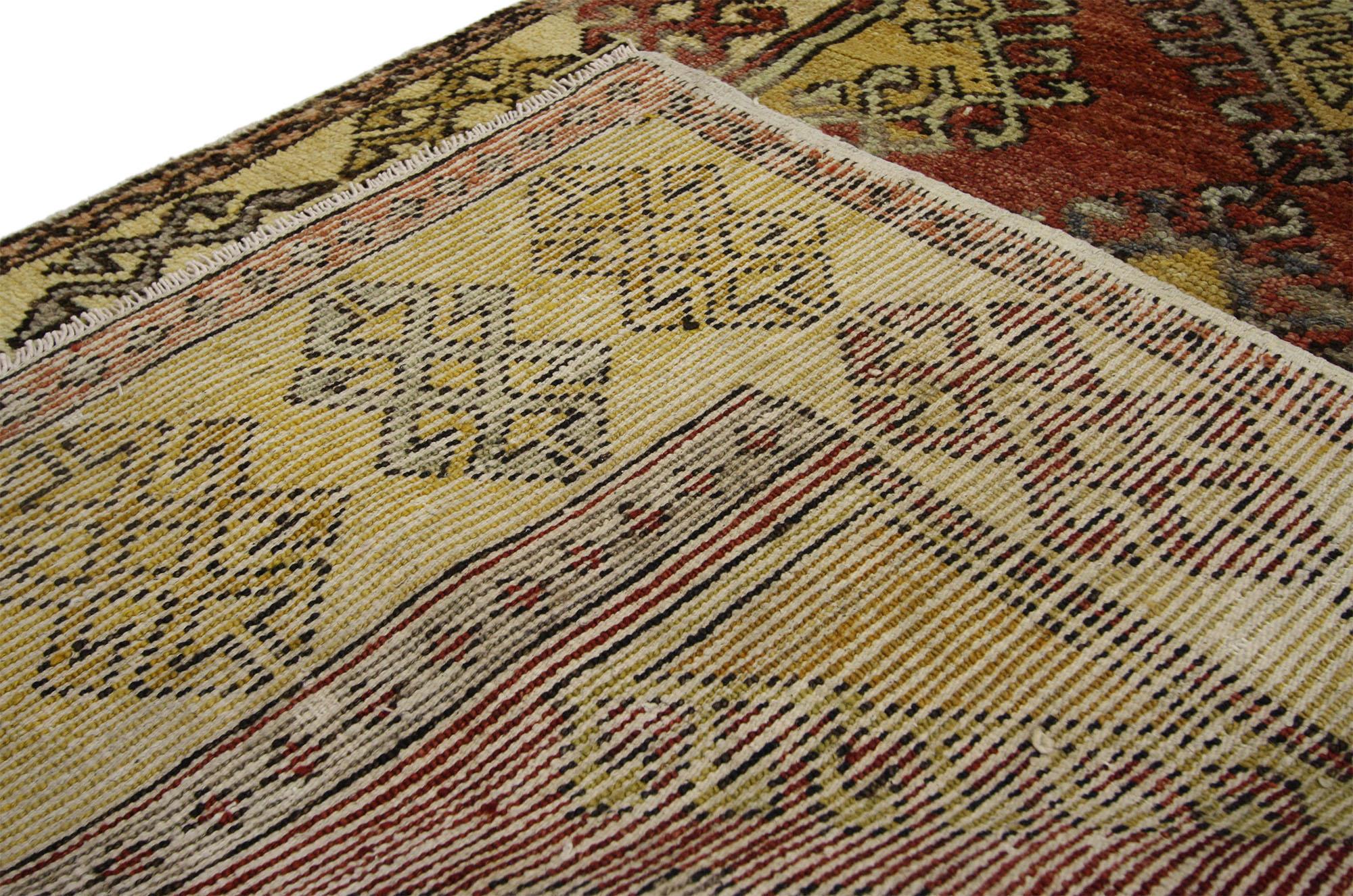 20th Century Vintage Turkish Oushak Carpet For Sale