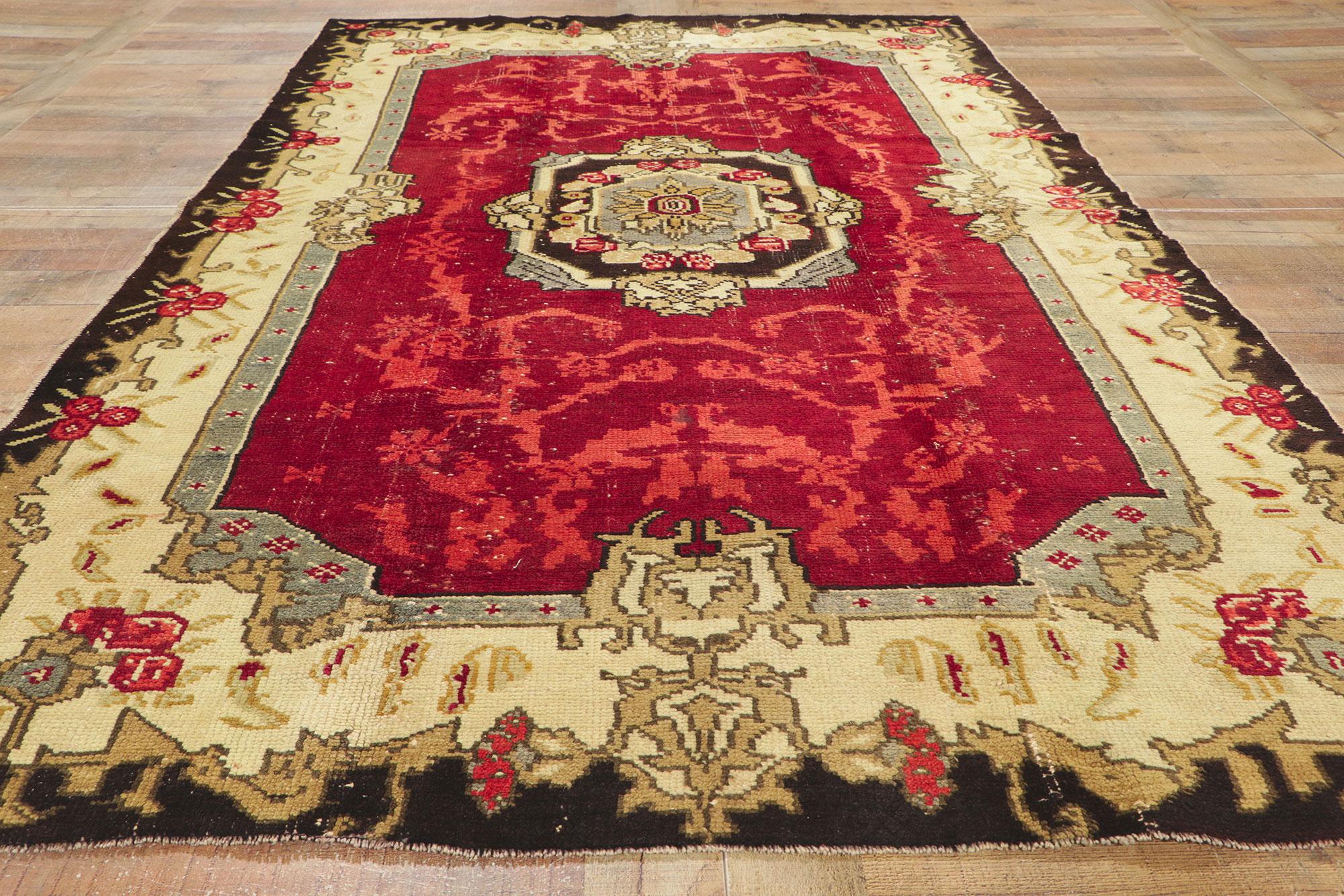 Tappeto turco Oushak vintage In condizioni buone in vendita a Dallas, TX