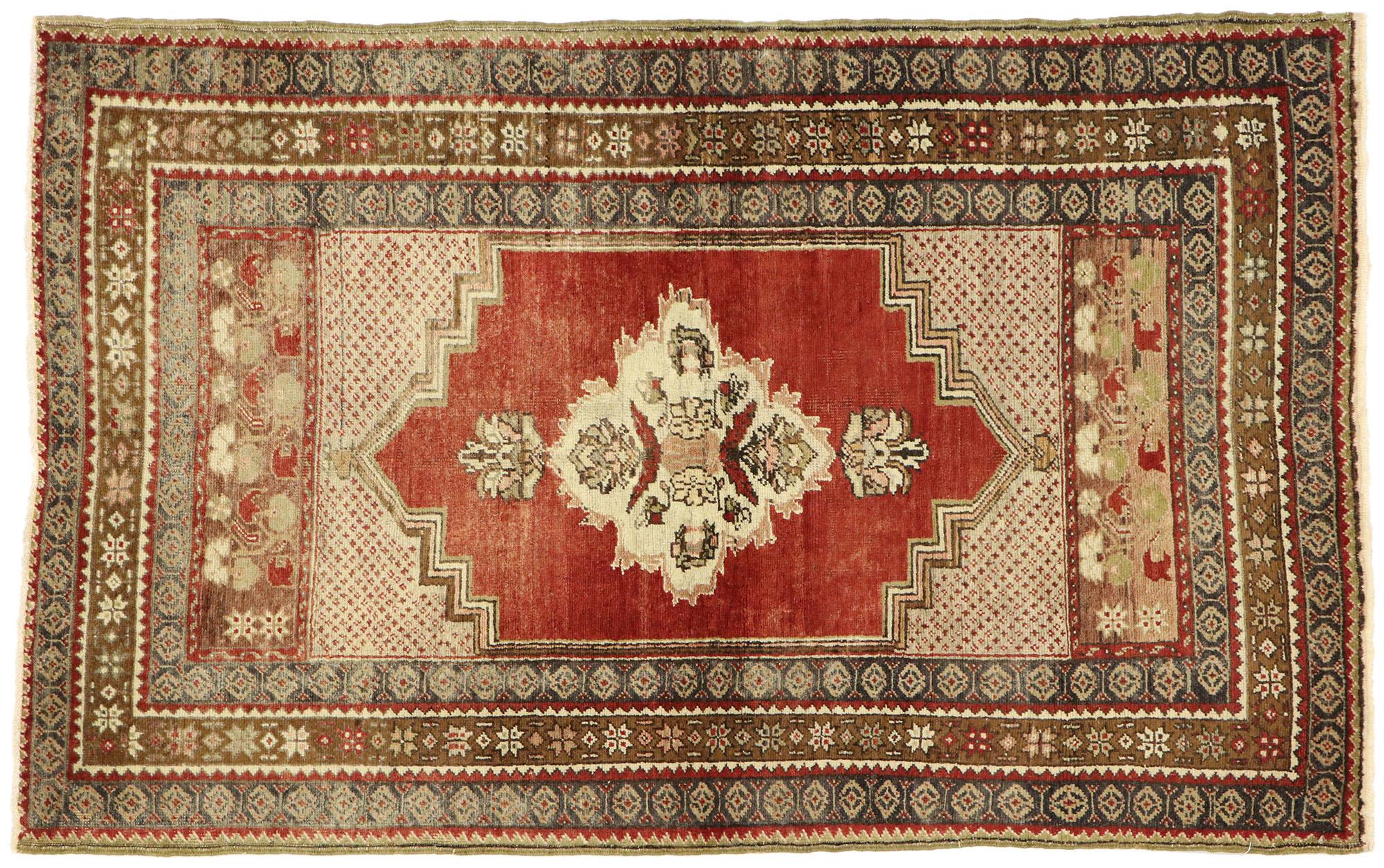 Türkischer Oushak-Teppich, Vintage (Wolle) im Angebot
