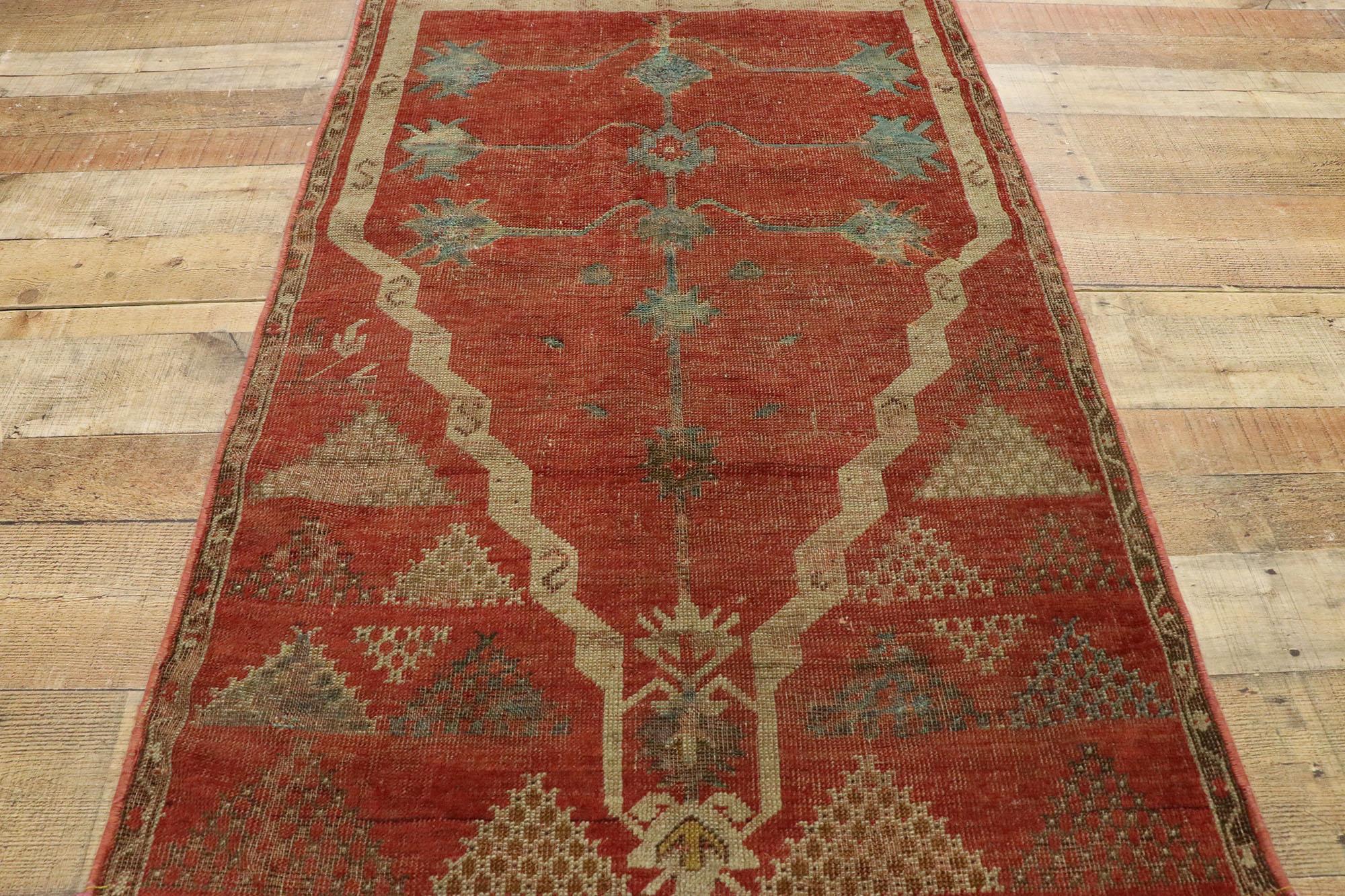 Wool 1940’s Turkish Oushak Carpet with Traditional Style For Sale