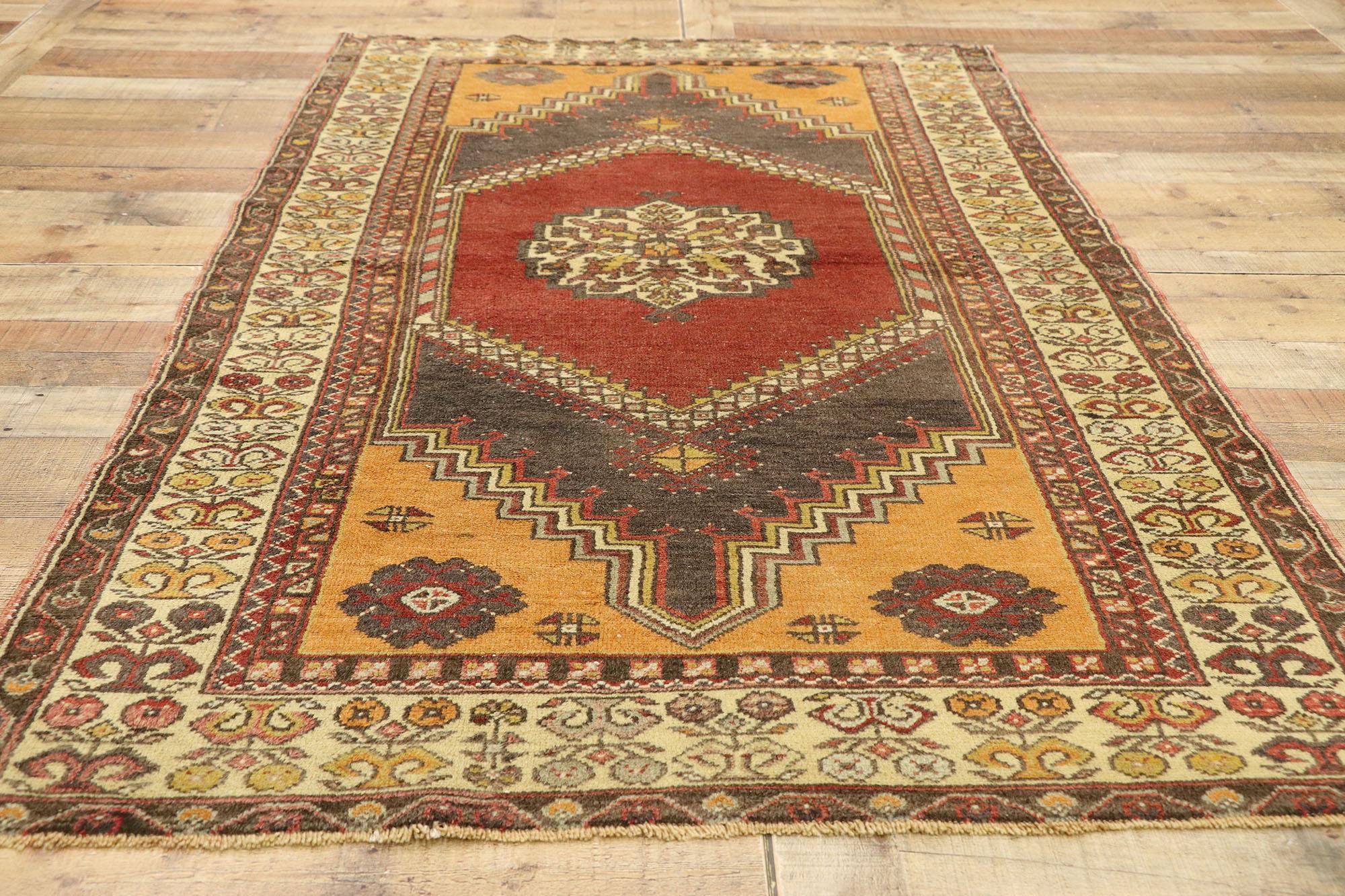 Laine Tapis turc Oushak vintage en vente