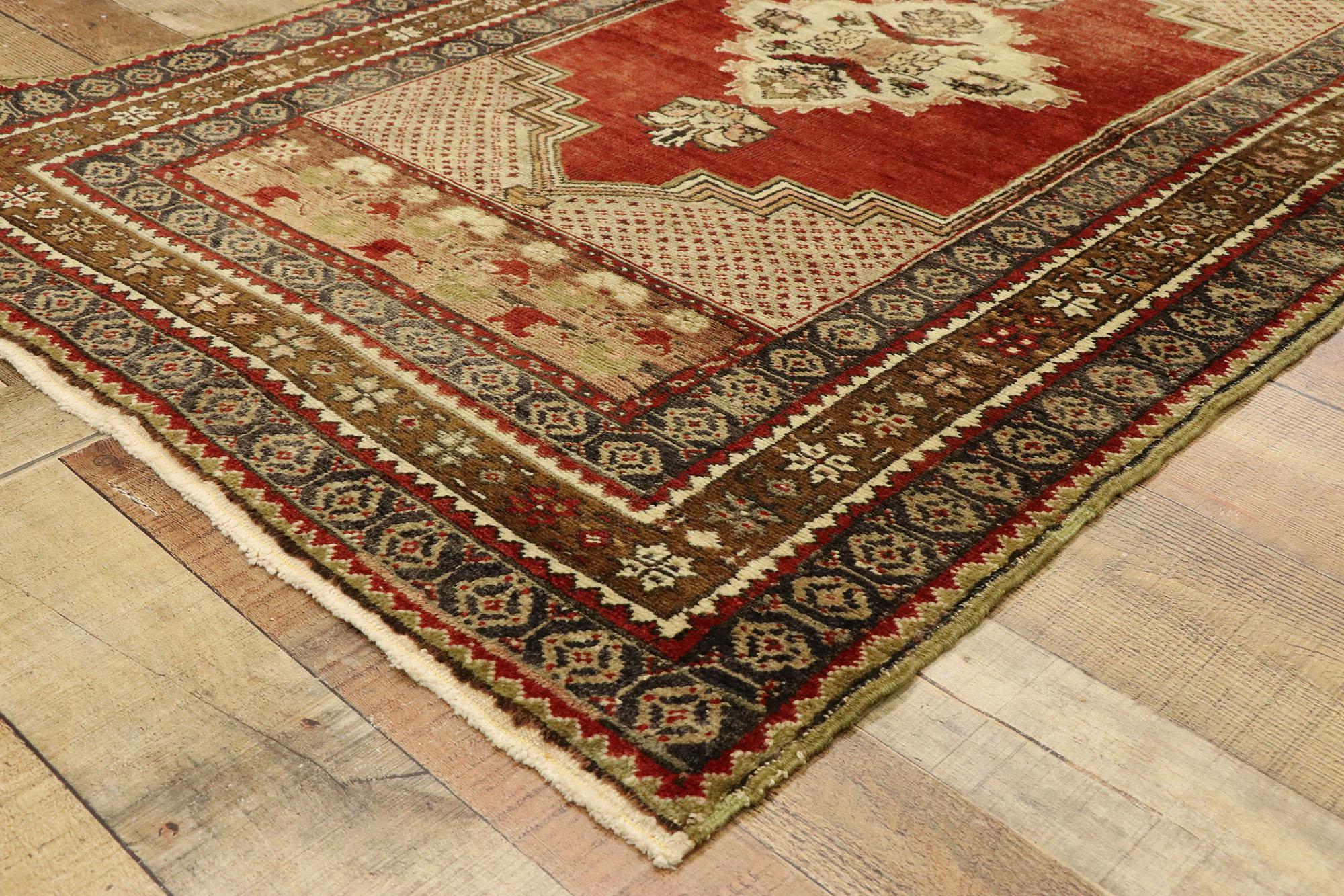 Vintage Turkish Oushak Carpet For Sale 2