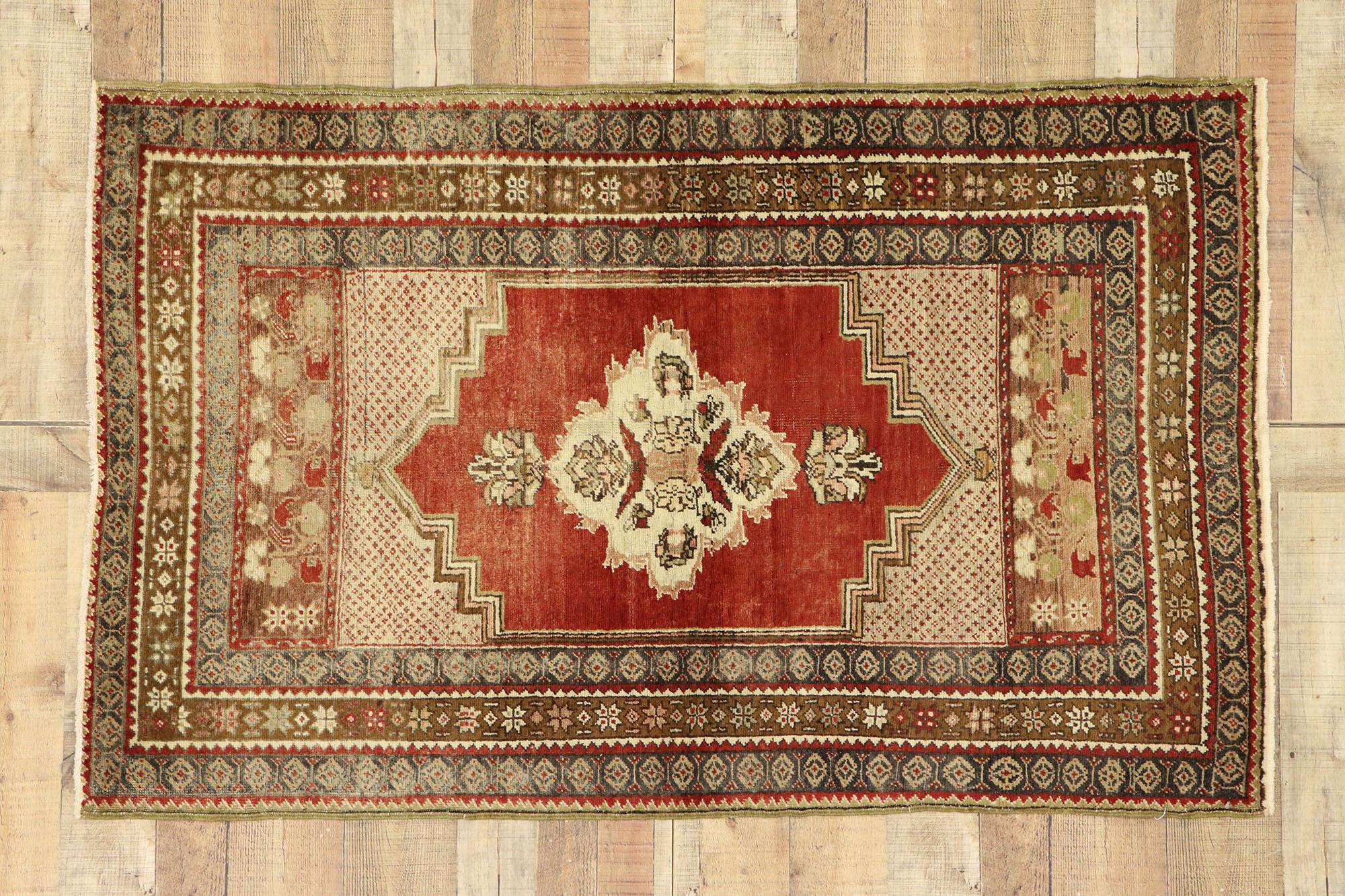 Vintage Turkish Oushak Carpet For Sale 3