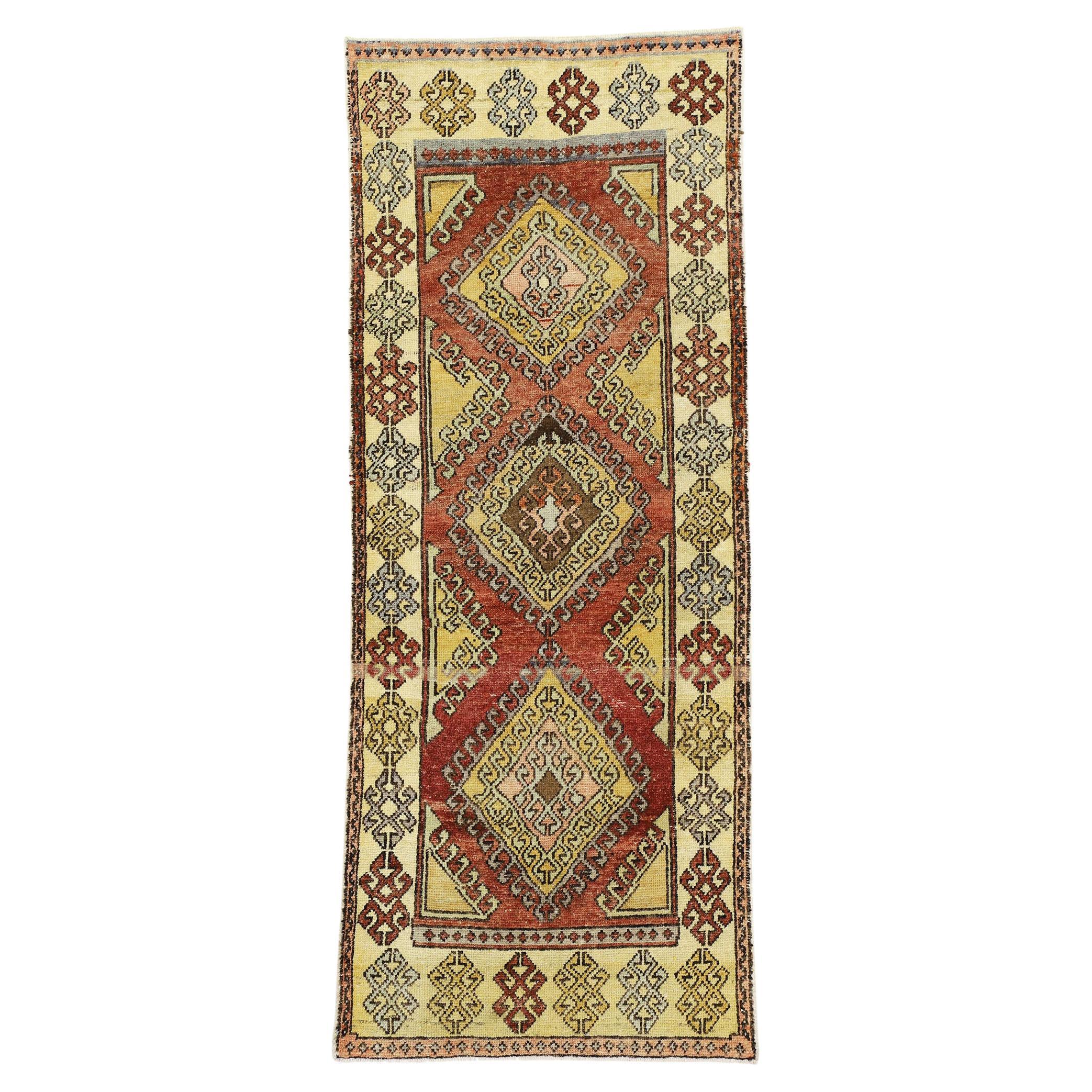 Vintage Turkish Oushak Carpet For Sale
