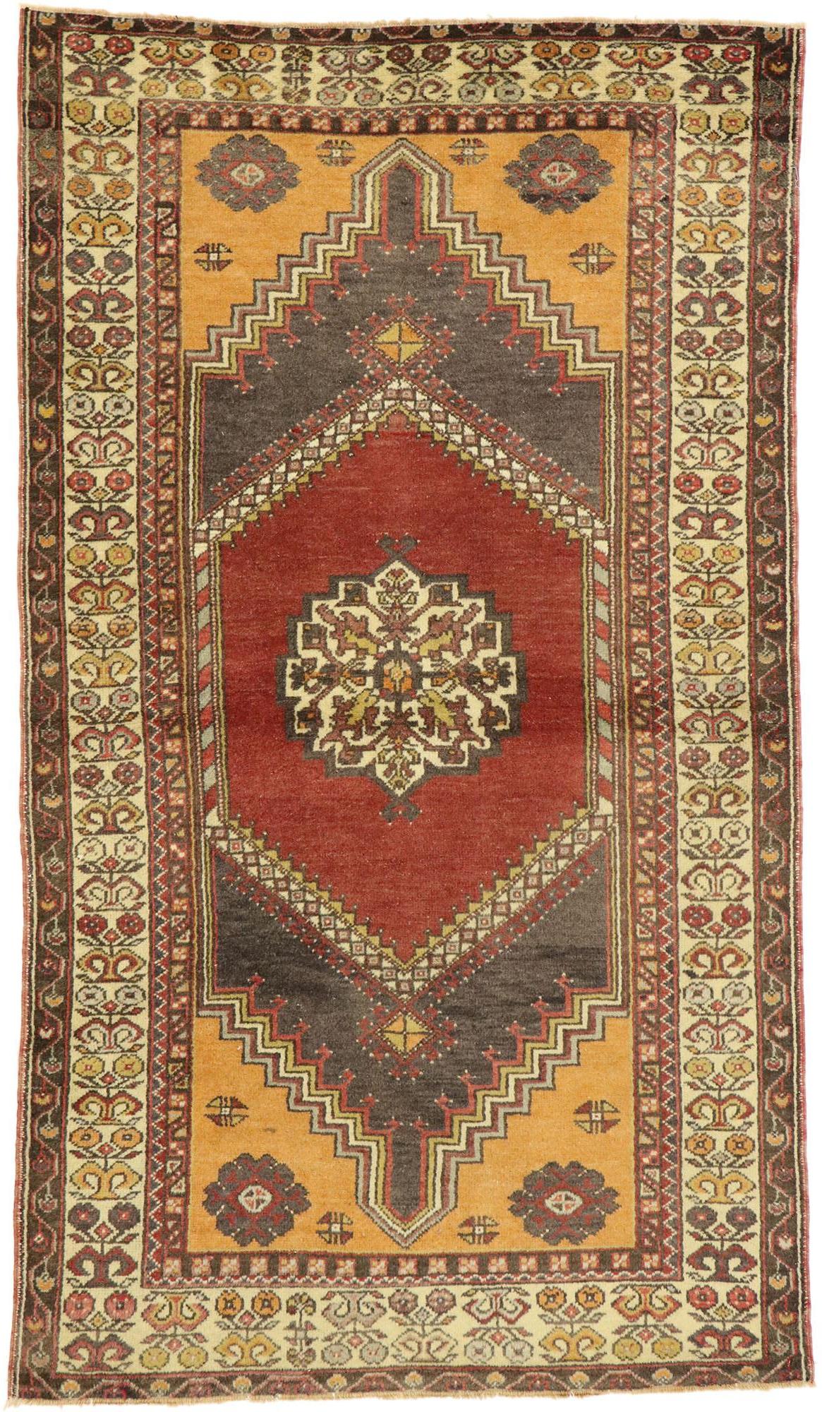 Vintage Turkish Oushak Carpet