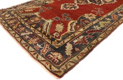 1960's Turkish Oushak Carpet Runner with Jacobean Tudor Style