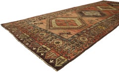 Vintage Turkish Oushak Carpet Runner with Modern Style