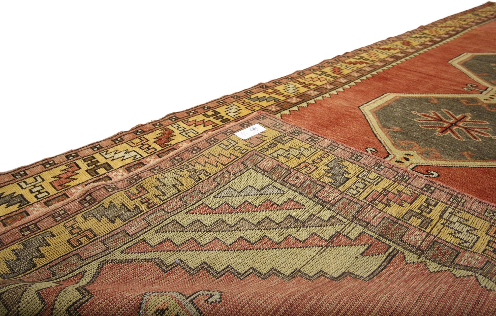 Alfombra turca Oushak de 1960 con estilo tribal moderno en Bueno estado para la venta en Dallas, TX