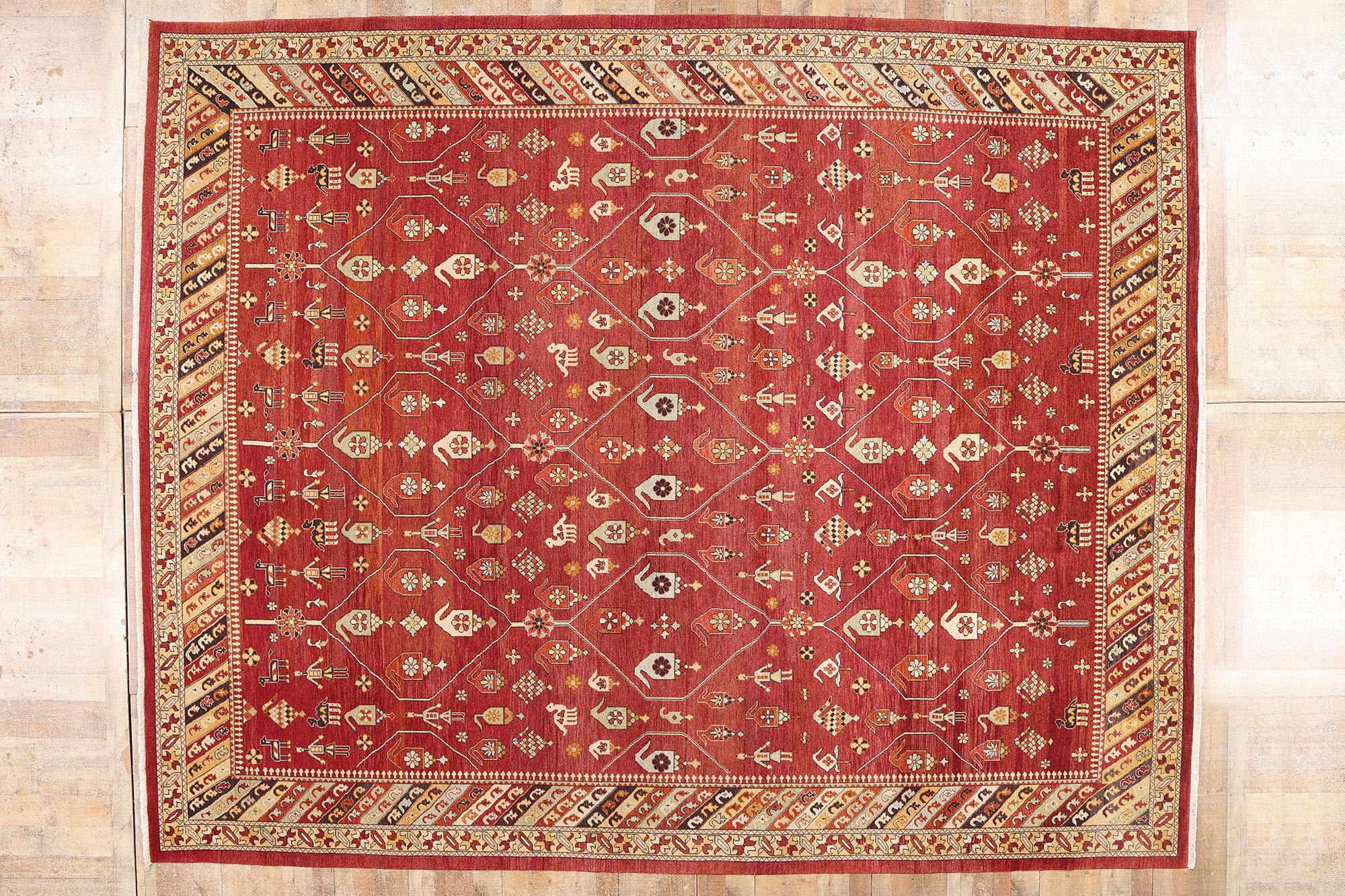 Vintage Turkish Oushak Carpet with Modern Style For Sale 4