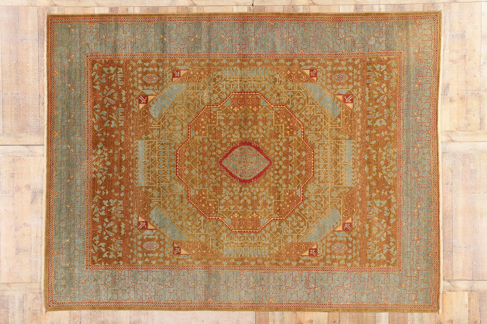 Vintage Turkish Oushak Carpet with Modern Style For Sale 4