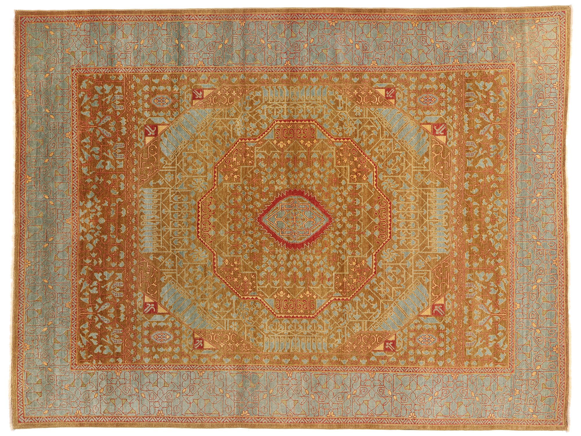 Vintage Turkish Oushak Carpet with Modern Style For Sale 5