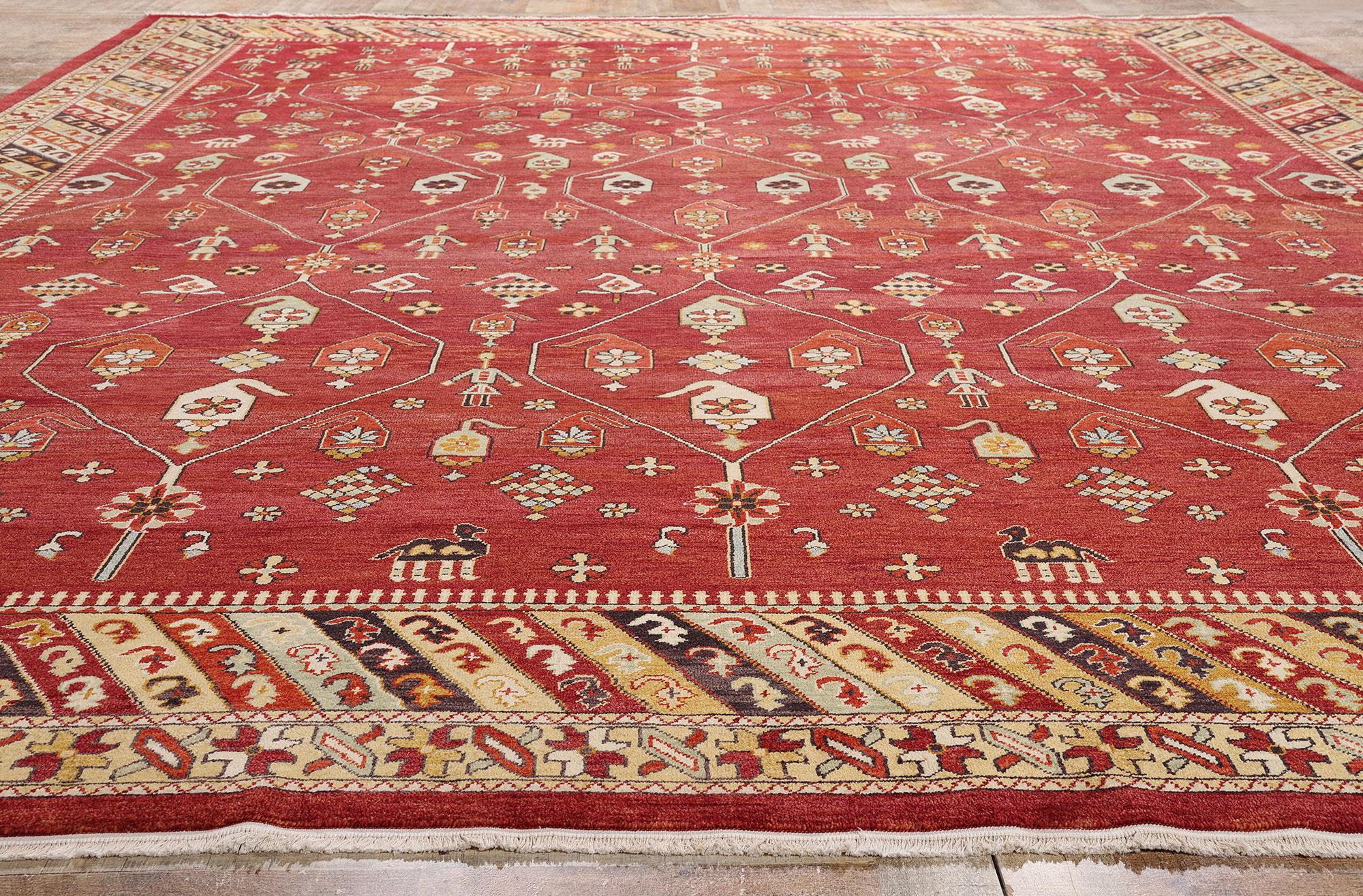 Vintage Turkish Oushak Carpet with Modern Style For Sale 3