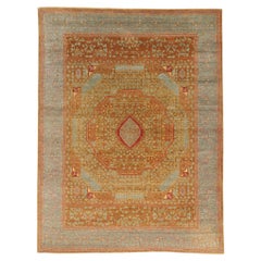Vintage Turkish Oushak Carpet with Modern Style
