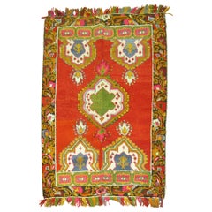 Tapis turc Oushak à franges coloré collection Zabihi