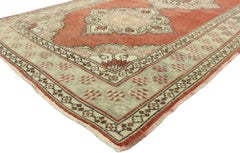 Vintage Turkish Oushak Extra-Long Runner with Modern Tudor Style