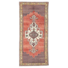 Vintage Turkish Oushak Gallery Carpet, 05'02 x 11'04