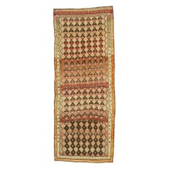 Vintage Turkish Oushak Gallery Rug with Art Deco Style and Modern Tribal Vibes