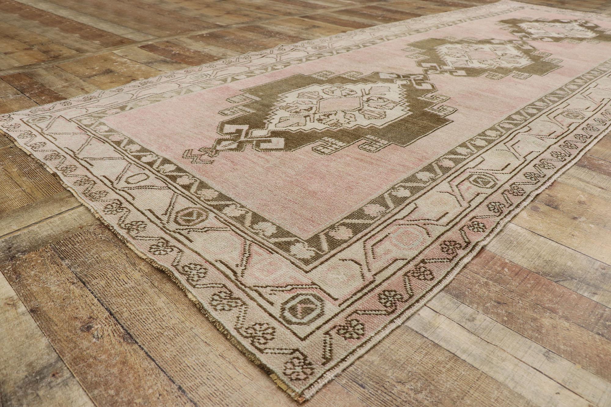 Tappeto vintage turco Oushak Gallery con stile tribale Boho Chic In condizioni buone in vendita a Dallas, TX