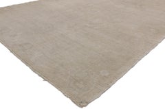 Vintage Turkish Oushak Gallery Rug with Rustic Style and Neutral Colors
