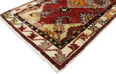 1930's Turkish Oushak Carpet with Modern Tribal Style
