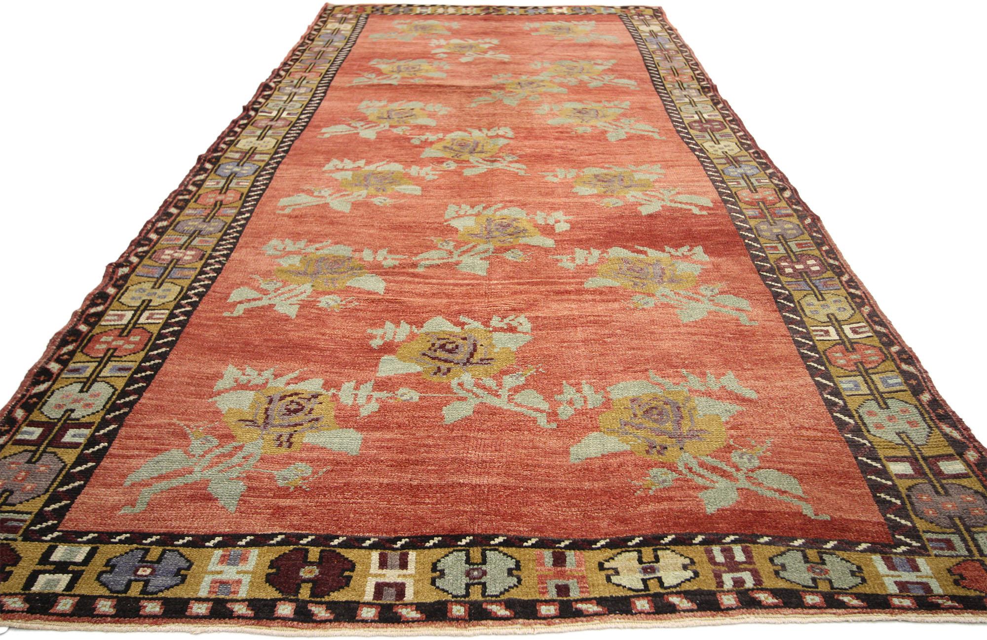 Alfombra turca Oushak de 1950 de estilo tradicional Turco